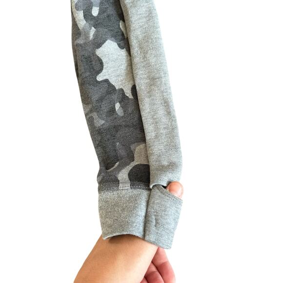 Nike Womens Sweat Tech Fleece Camo Crew Neck Sweatshirt Long Back Zipper - Small - Picture 6 of 13